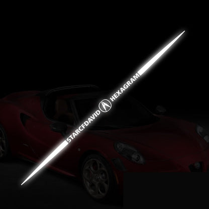 Naklejka samochodowa 3D kolorowa, laserowo odblaskowa, 4 szt.