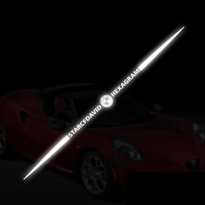 Naklejka samochodowa 3D kolorowa, laserowo odblaskowa, 4 szt.