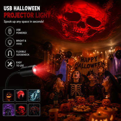 Projektor gwiazd HD Plug-&-Play: Zestaw 6 płyt na Halloween