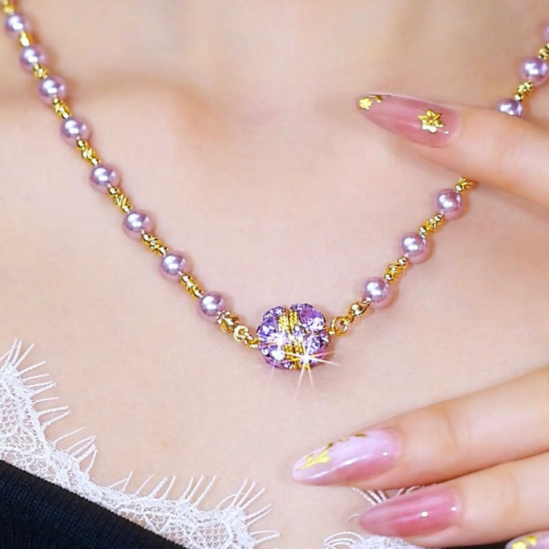 Elegancki naszyjnik, błyszczący - "Magnetyczne serce"