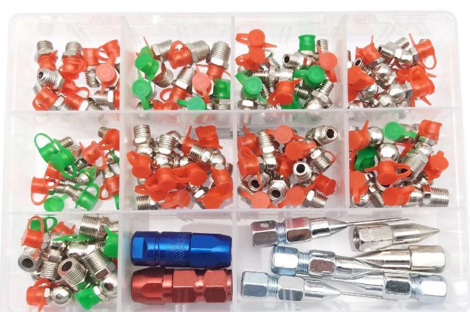 【200 szt.】Zestaw dysz do smaru z podwójnym uchwytem