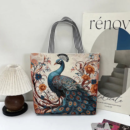 Vintage, swobodna torba płócienna