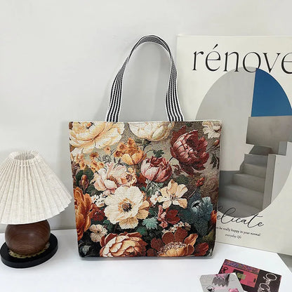 Vintage, swobodna torba płócienna