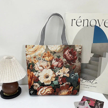 Vintage, swobodna torba płócienna