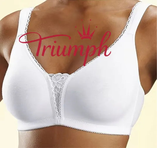 👙TRIUMPH - [3 szt.] 🔥50% zniżki na duży rozmiar seksowny koronkowy biały biustonosz