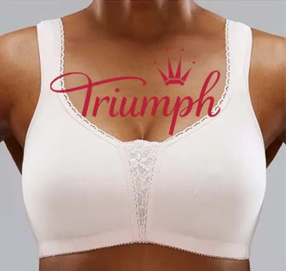 👙TRIUMPH - [3 szt.] 🔥50% zniżki na duży rozmiar seksowny koronkowy biały biustonosz