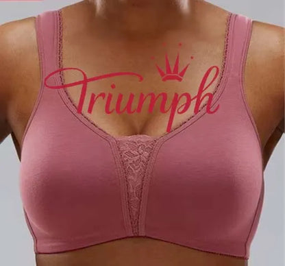 👙TRIUMPH - [3 szt.] 🔥50% zniżki na duży rozmiar seksowny koronkowy biały biustonosz