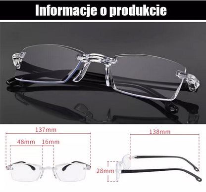 Zmieniające kolor okulary do czytania chroniące przed niebieskim światłem