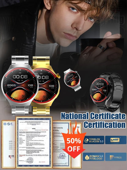 Okrągły ekran smartwatcha do eksploracji kosmosu