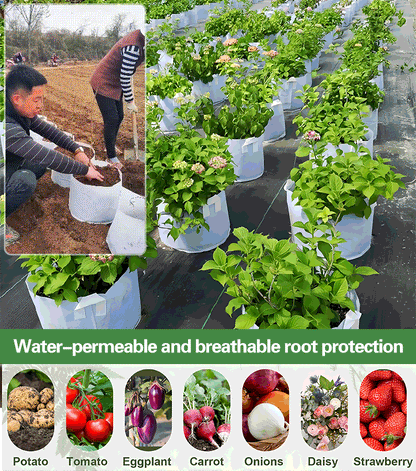 【10 szt.】🌱 3/4/5/7/10 galonowe worki do uprawy warzyw/kwiatów/roślin, mocne worki do uprawy z włókniny