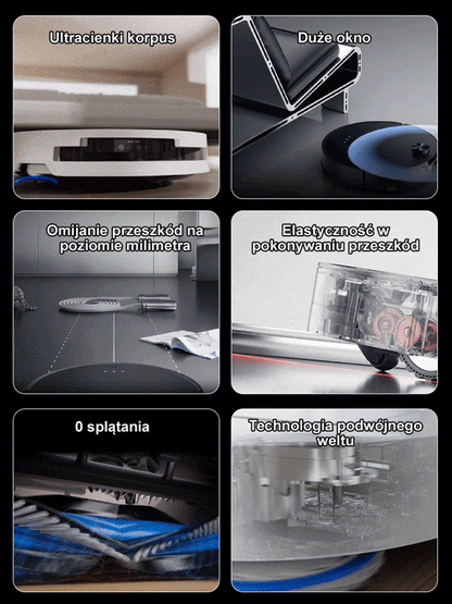 Ultracienki odkurzacz 3w1 do zamiatania, odkurzania i mycia podłóg