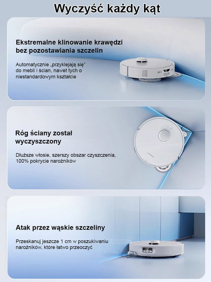 Ultracienki odkurzacz 3w1 do zamiatania, odkurzania i mycia podłóg