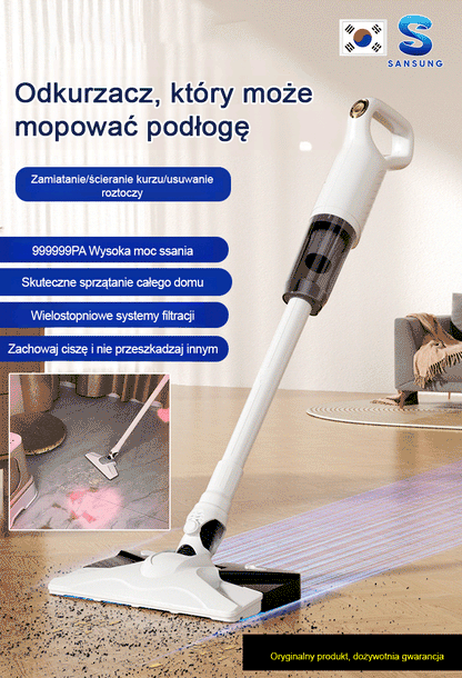 Duża maszyna odsysająca do usuwania roztoczy i mopująca