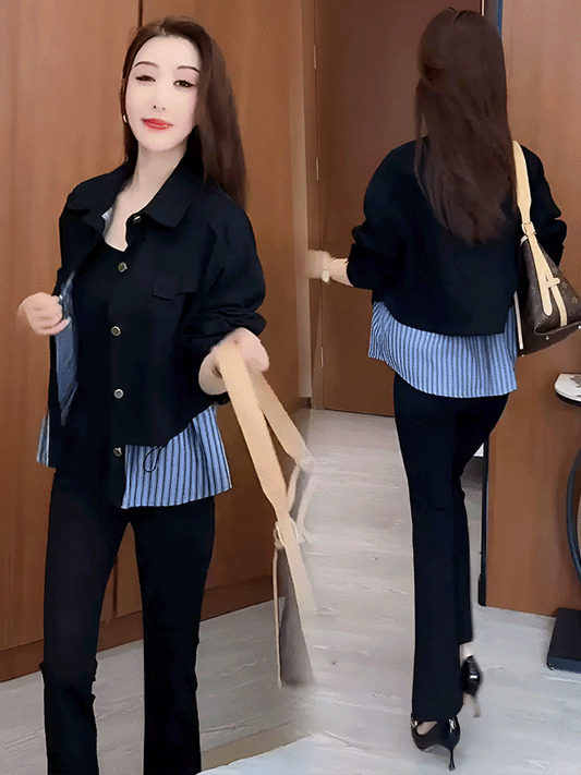 Wiosenna i letnia cienka kurtka łączona