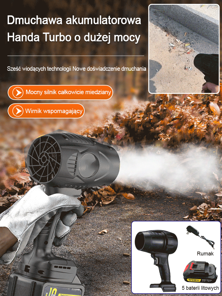 【Przemysłowa klasa】Dmuchawa bezprzewodowa o dużej mocy z turbiną kanałową