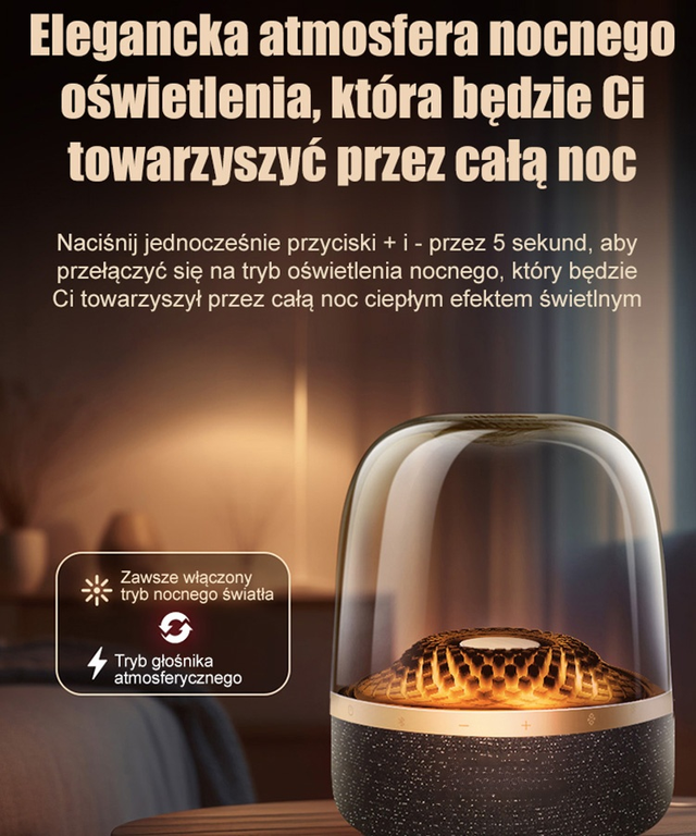 Nowy, przeszklony, kolorowy, lekki głośnik bluetooth