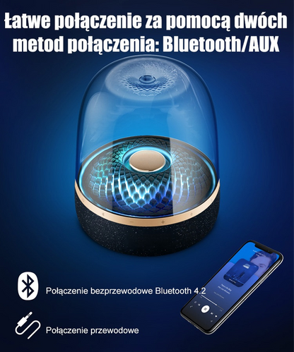Nowy, przeszklony, kolorowy, lekki głośnik bluetooth