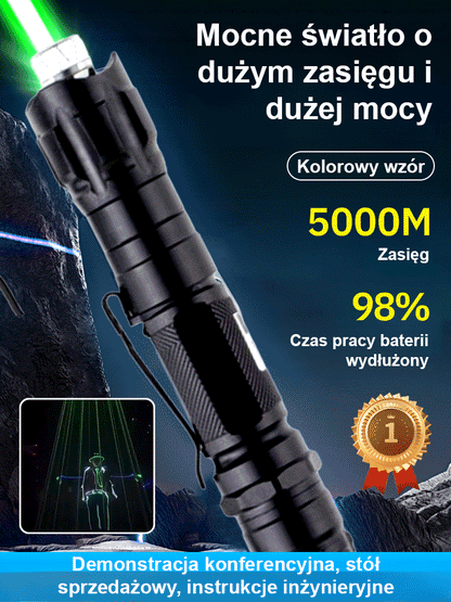 Wysokiej mocy dalekosiężny laserowy wskaźnik świetlny.