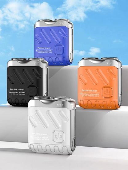 Mała stalowa maszynka do golenia z zawieszonym ostrzem magnetycznym