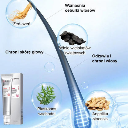 Serum w kulce wzmacniające cebulki włosów i zapobiegające wypadaniu.