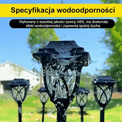 Solarne lampy ogrodowe wodoodporne do użytku domowego.