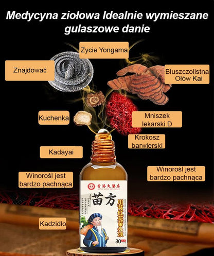 Płyn do akupunktury z korzenia chuanxiong i kwiatu czerwonego krokosza