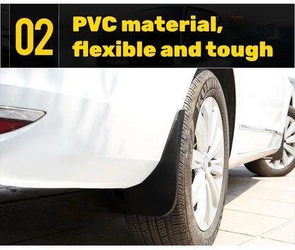 Błotniki samochodowe przeciw piaskowaniu skutecznie chronią lakier samochodu (4 sztuki)