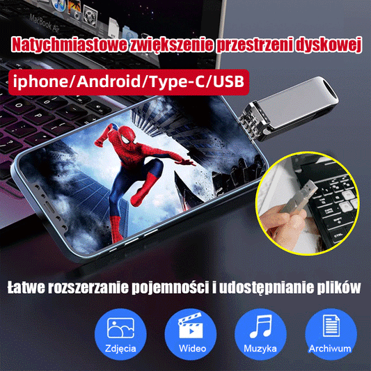 Mobilna pamięć USB 4 w 1 o dużej pojemności