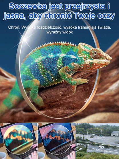 Bezramkowe okulary do czytania z regulacją ostrośc