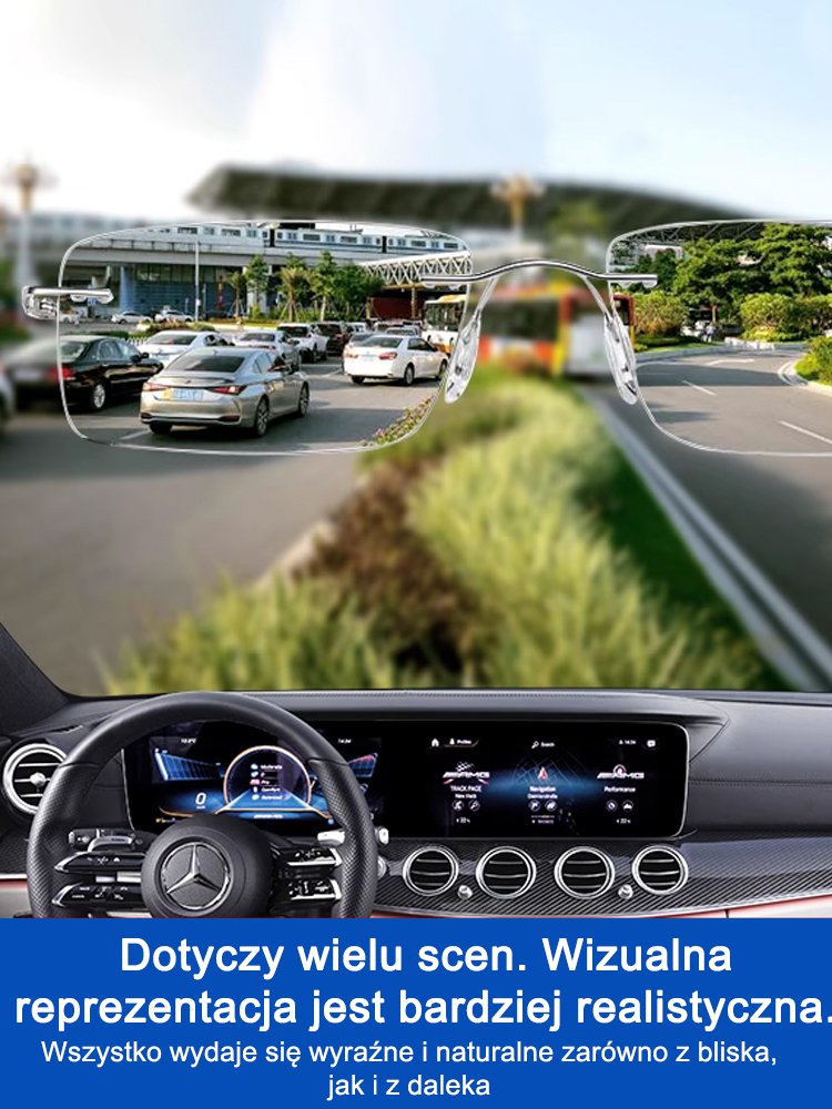 Bezramkowe okulary do czytania z regulacją ostrośc