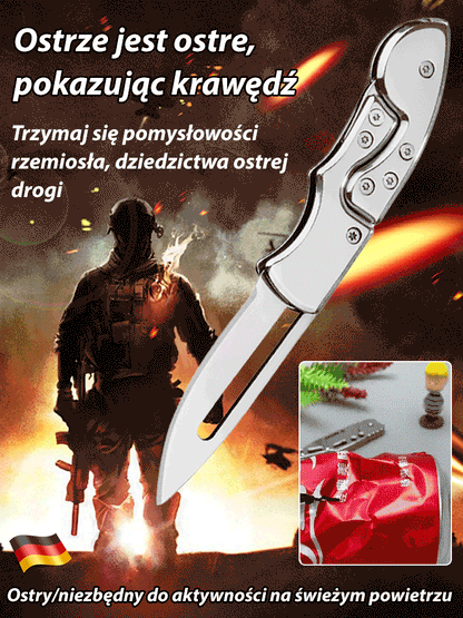 Outdoor mini metalowy nóż składany mechaniczny wykonany w całości ze stali