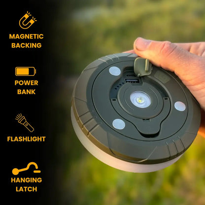 Lampa kempingowa Camp Lamp™💡 33-stopowy, zwijany łańcuch świetlny 🔋 8 godzin pracy na baterii 🌈 Wiele ustawień kolorów ⚙️ Montaż w kilka sekund