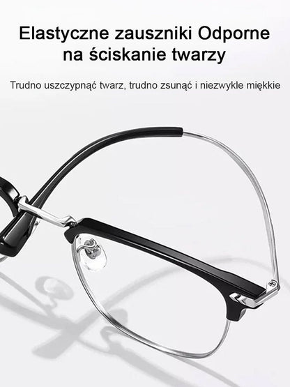 Automatyczne okulary do czytania z funkcją powiększania i filtrem światła niebieskiego