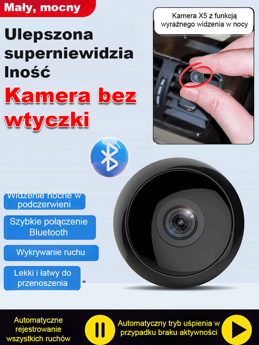 Kamera bez podłączenia Instalacja bezprzewodowa, dostępna bez wtyczek, monitorowanie w czasie rzeczywistym!