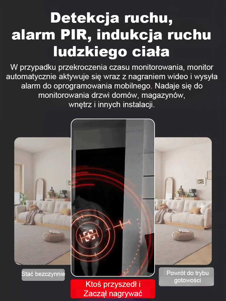 Kamera bez podłączenia Instalacja bezprzewodowa, dostępna bez wtyczek, monitorowanie w czasie rzeczywistym!