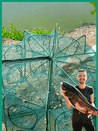 [Mistrz wędkarstwa] Automatycznie składa i pogrubia klatkę wędkarską