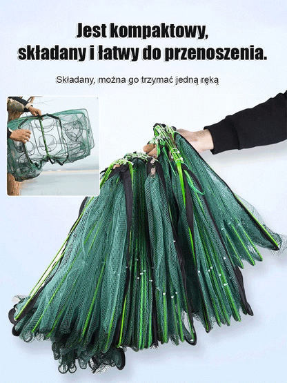 [Mistrz wędkarstwa] Automatycznie składa i pogrubia klatkę wędkarską