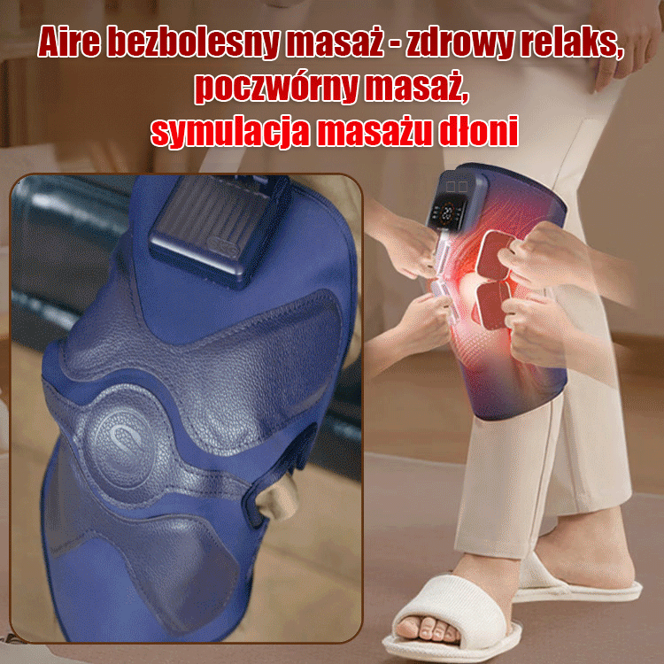Elektryczny masażer do kolan z funkcją podgrzewania.