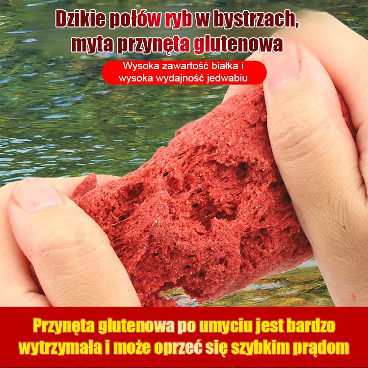 【Sekunda na dużą rybę】Przynęta na ryby z czerwonymi robakami z nietkniętego glutenu