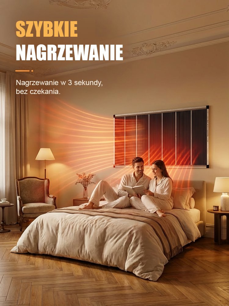 【5-sekundowe szybkie nagrzewanie】Niemiecka technologia grafenowa - ogrzewanie ścienne