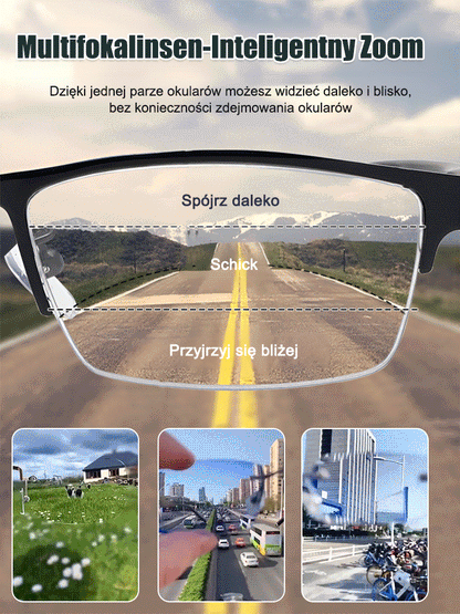 Niezwykle przejrzyste komórkowe fotochromowe okulary do prezbiopii