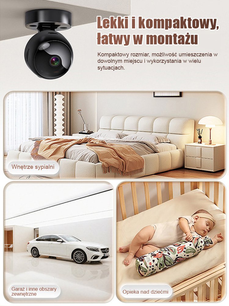 【Niewidoczna bezprzewodowa】kamera WIFI S2 z funkcją stabilizacji obrazu w wysokiej rozdzielczości