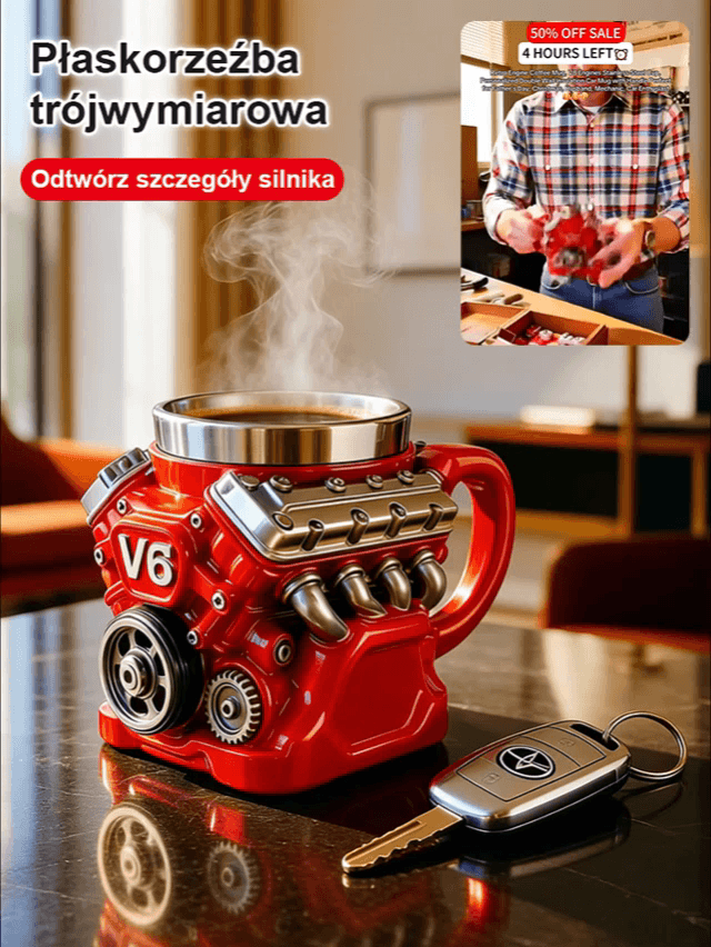 Silnik V8 silnik kubek kubek ozdoba
