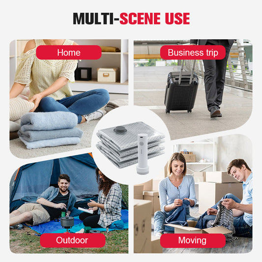 💪🌬️ Torby podróżne do przechowywania próżniowego i przenośny zestaw pompek 👕✨