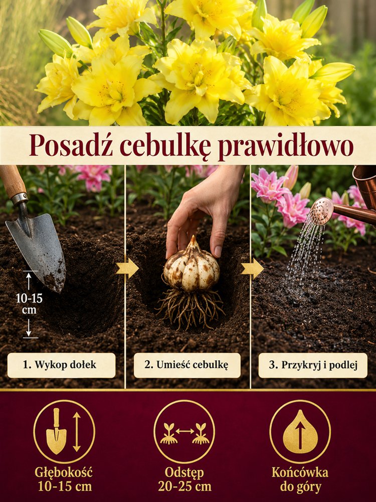 Cebulki lilii plamistej o intensywnym zapachu do eleganckiego ogrodu