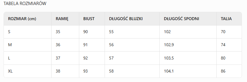 Damski top bez rękawów i spodnie o pełnej długości