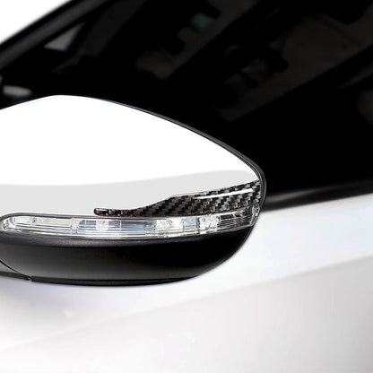 Naklejka na lusterko z włókna węglowego z ochroną przed uderzeniami i logo