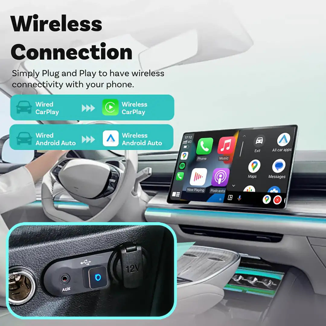 Ottocast Mini 3.0 Ultra Cube bezprzewodowy adapter CarPlay Android Auto