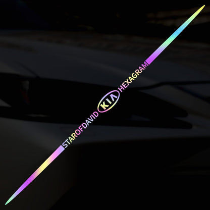 Naklejka samochodowa 3D kolorowa, laserowo odblaskowa, 4 szt.