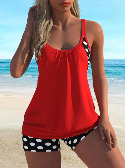 👙Dwuczęściowy damski kostium kąpielowy w groszki✨